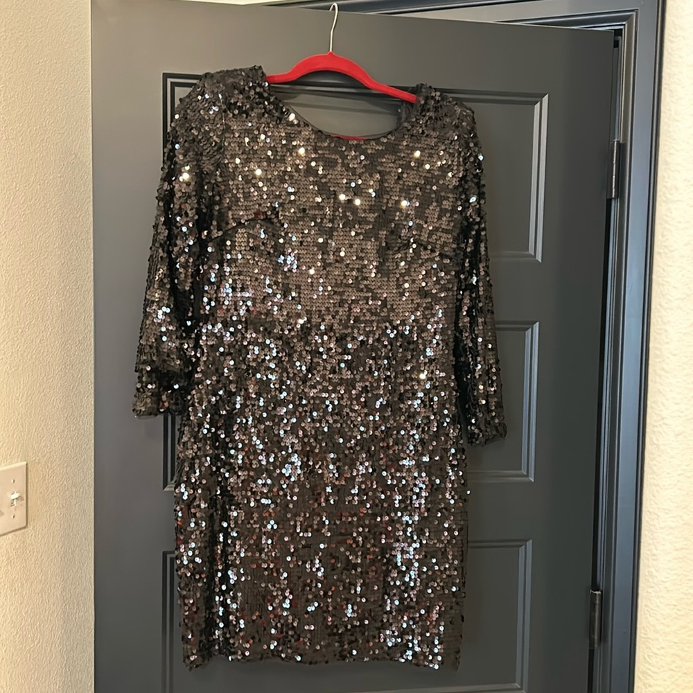 Sequin Black Mini Dress